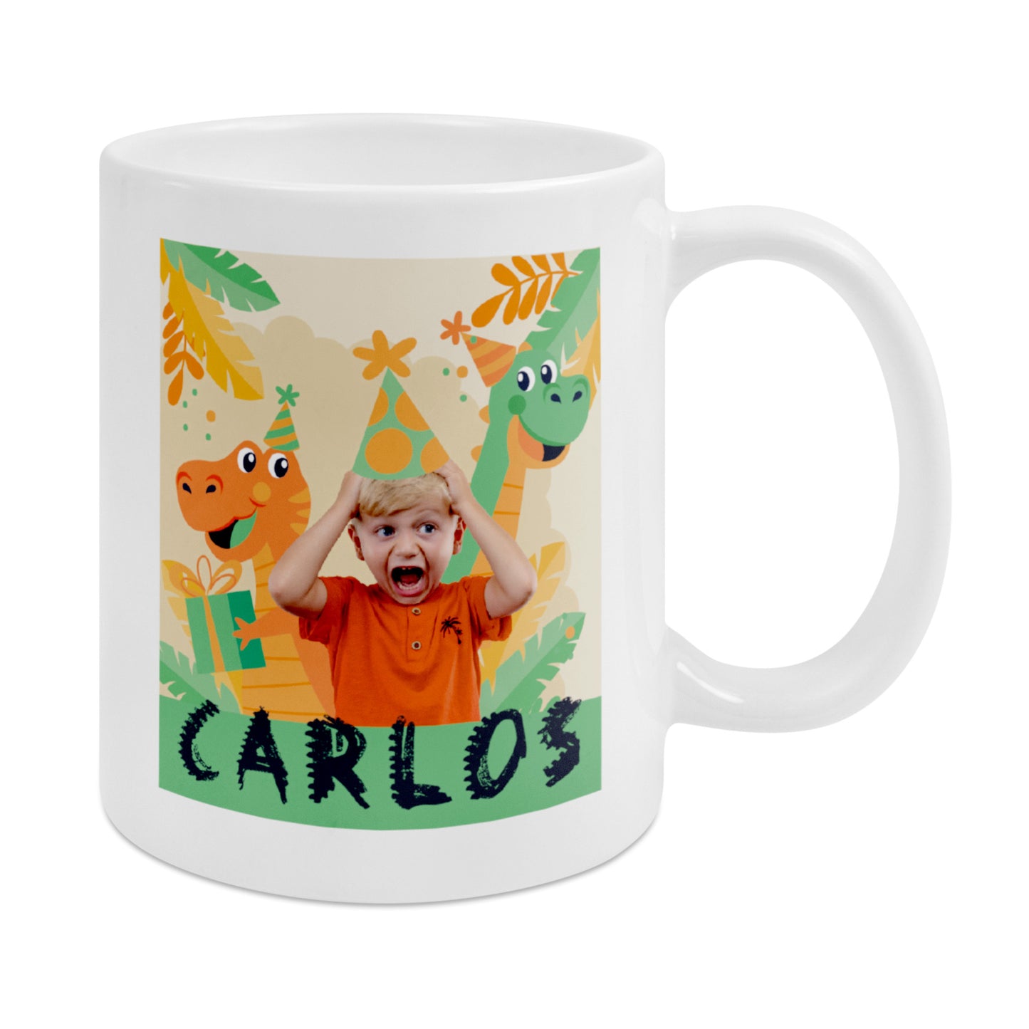 Keramiktasse weiss bedruckt