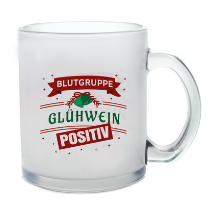 Glastasse satiniert bedruckt